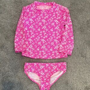 Lilly Pulitzer girls rashguard swim set
